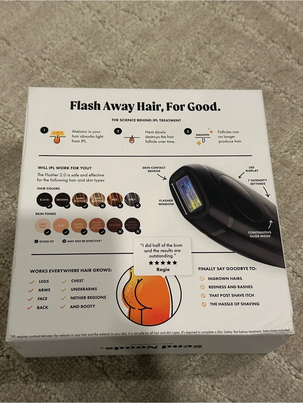 nood The Flasher 2.0 Women’s Skincare Device – Black